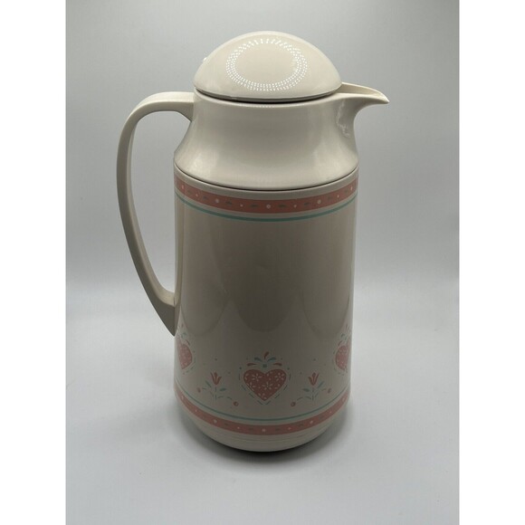CorningWare Other - Vintage Corning Ware Corning Thermique 1 Quart Carafe Pitcher Floral Hearts Used